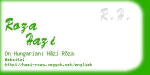 roza hazi business card